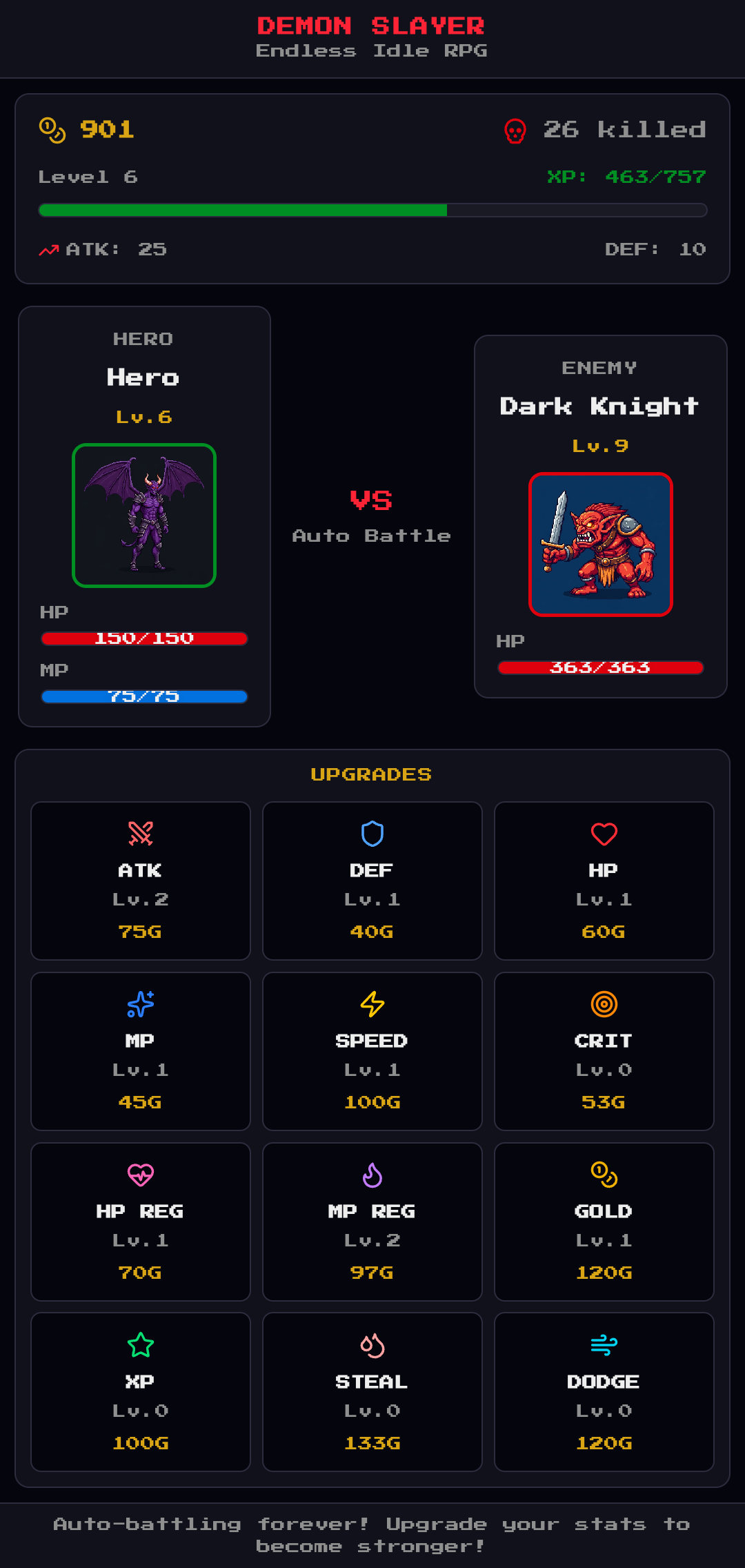 Battle progress screenshot